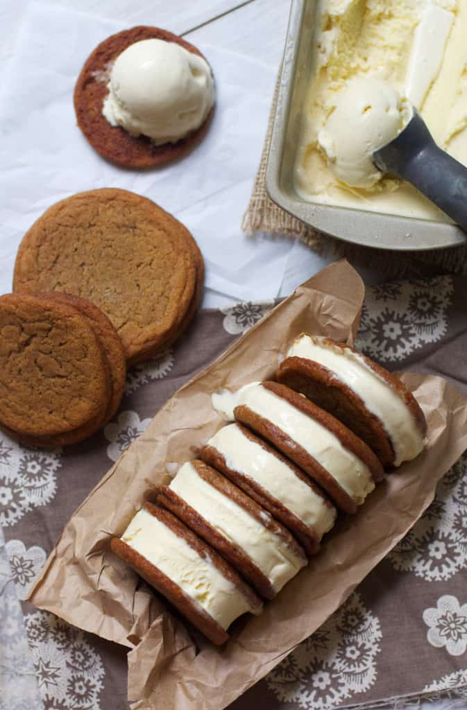 GingerVanillaIceCreamSammies