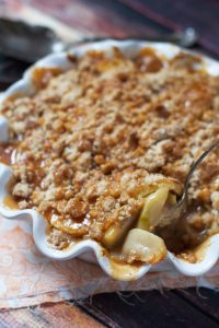 Salted Caramel Apple Crisp