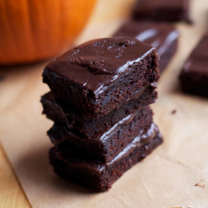 Fudgy Pumpkin Brownies