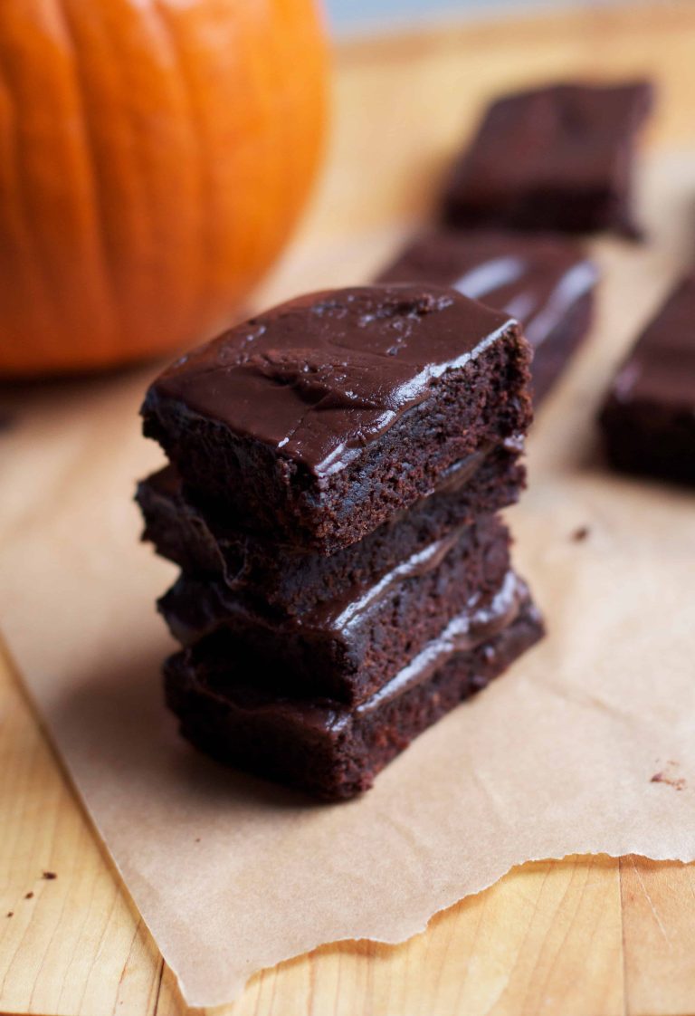 Fudgy Pumpkin Brownies