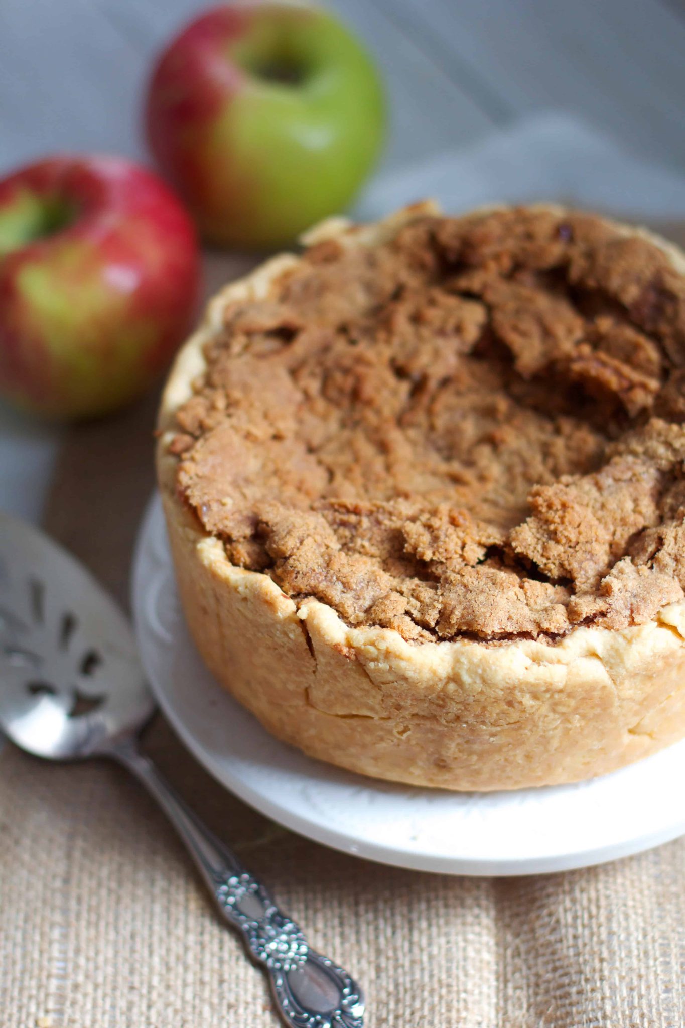 Deep Dish Sour Cream Apple Pie The Baker Chick