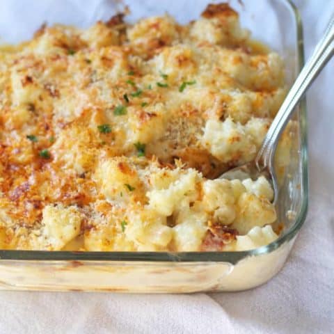 Cheesy Cauliflower Gratin with Bacon