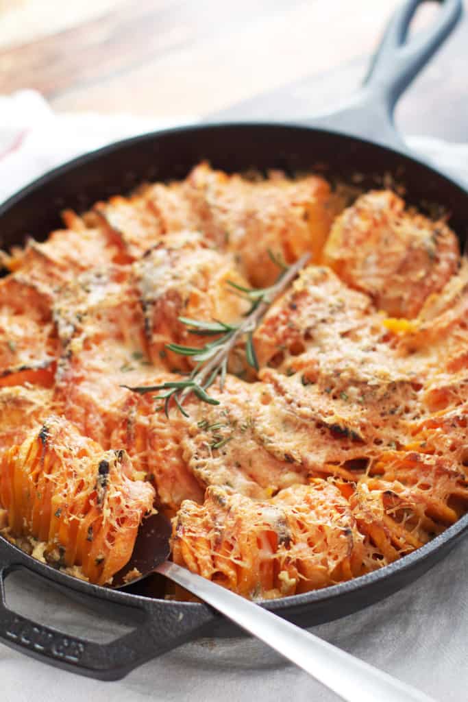 Scalloped Hasselbeck Sweet Potatoes