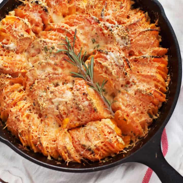 Hasselbeck Sweet Potato Gratin