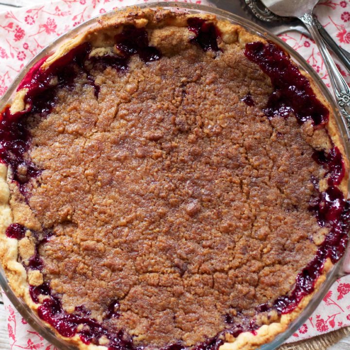 Blackberry Cranberry Crisp Pie