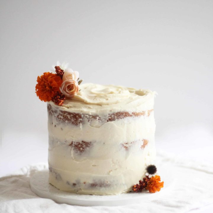 Buttermilk Spice Layer Cake with Brown Sugar Cream Cheese Frosting