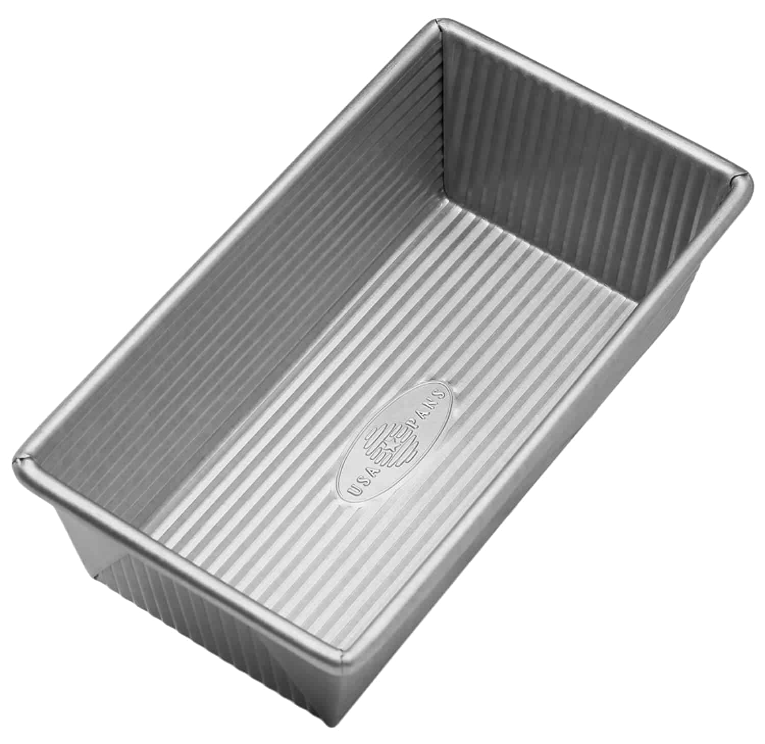 USA Pan Bakeware Aluminized Steel Loaf Pan, 1 Pound, Silver