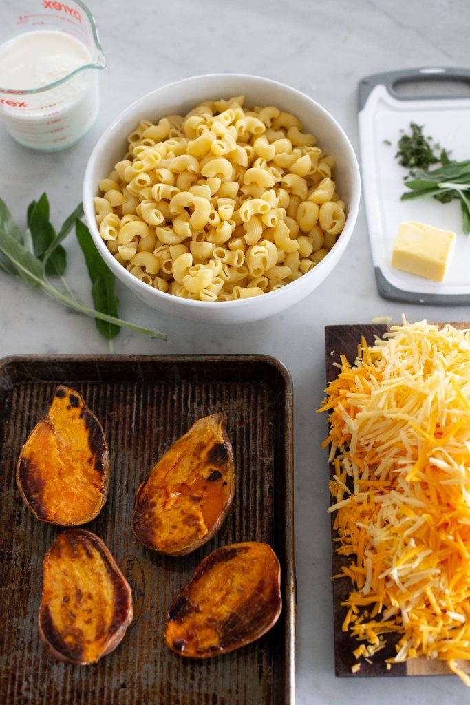 Sweet Potato Mac and Cheese Ingredients