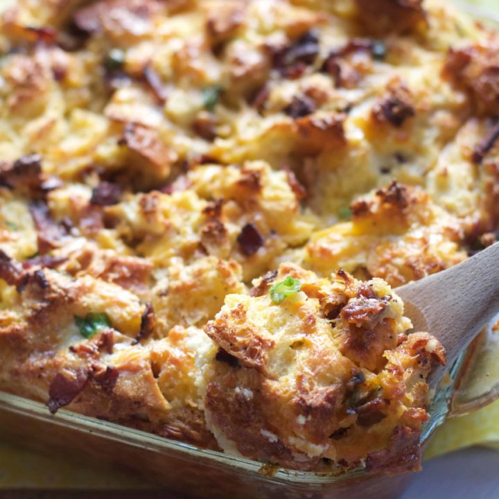 Spicy Bacon Egg & Cheese Strata