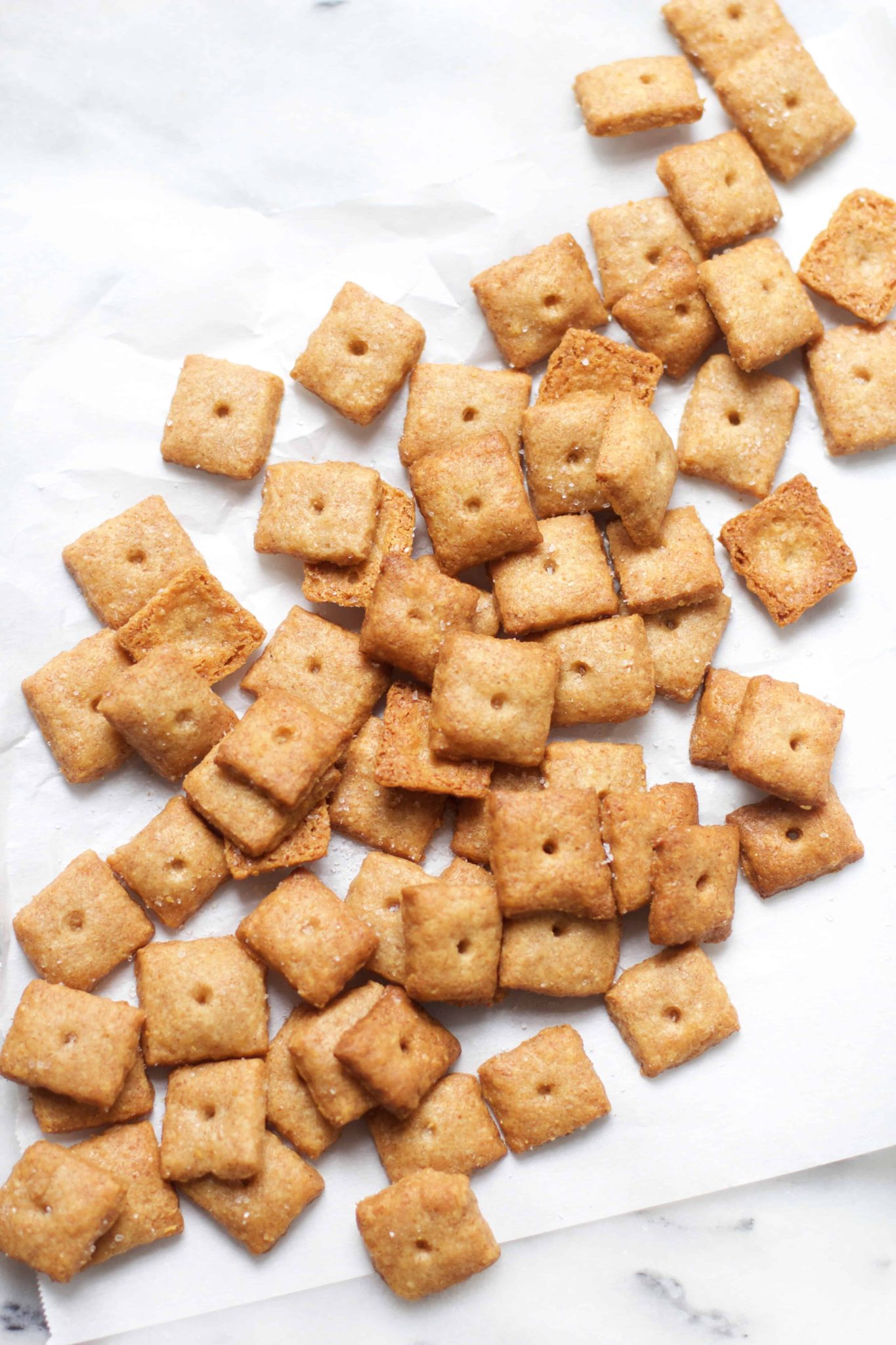 Whole Wheat Cheddar Crackers - The Baker Chick