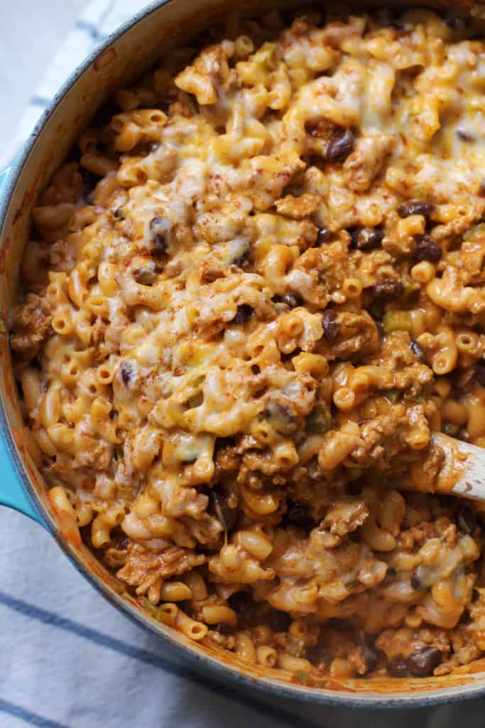 One Pot Chili Mac and Cheese