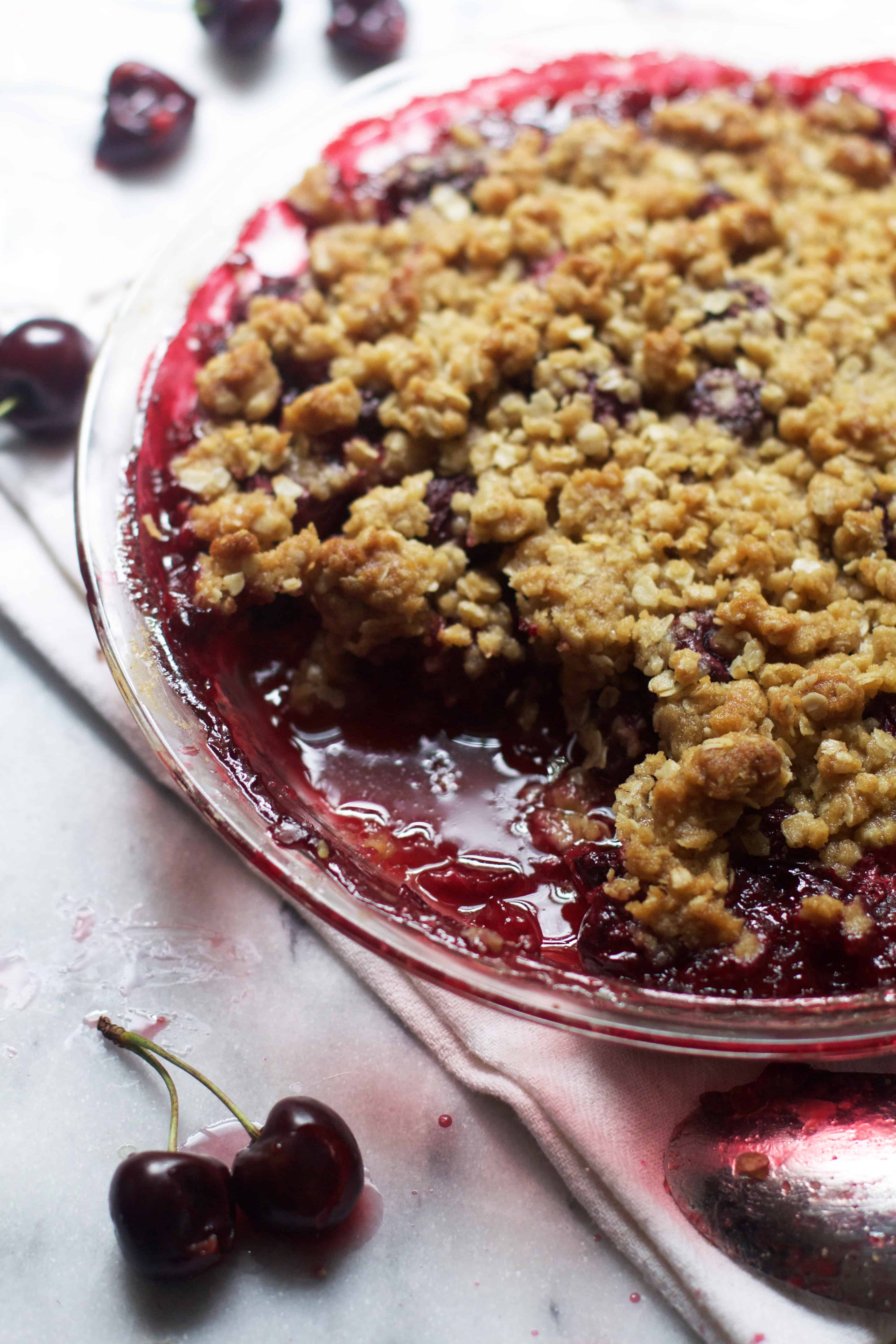 Cherry Vanilla Crisp - The Baker Chick