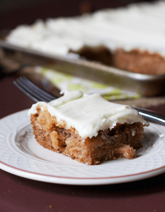 Apple Cake with Cinnamon Cream Cheese Frosting