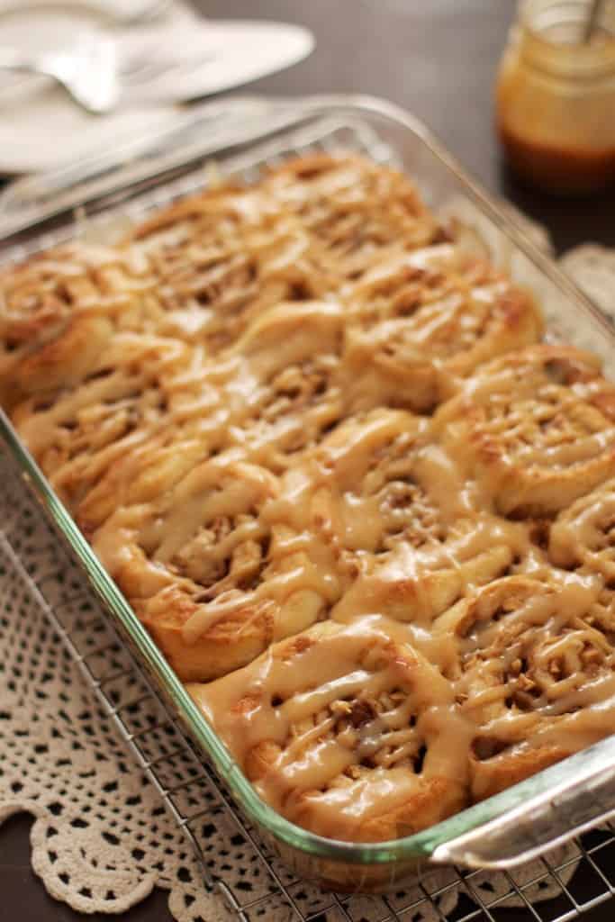 Caramel Apple Cinnamon Rolls