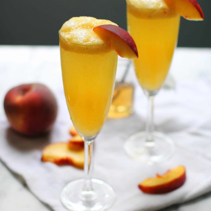 Vanilla Bean Peach Bellinis