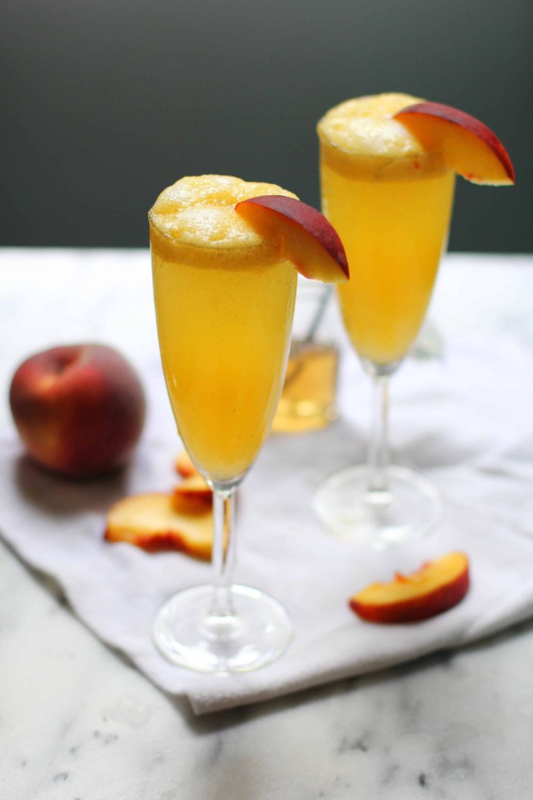 Vanilla Bean Peach Bellinis