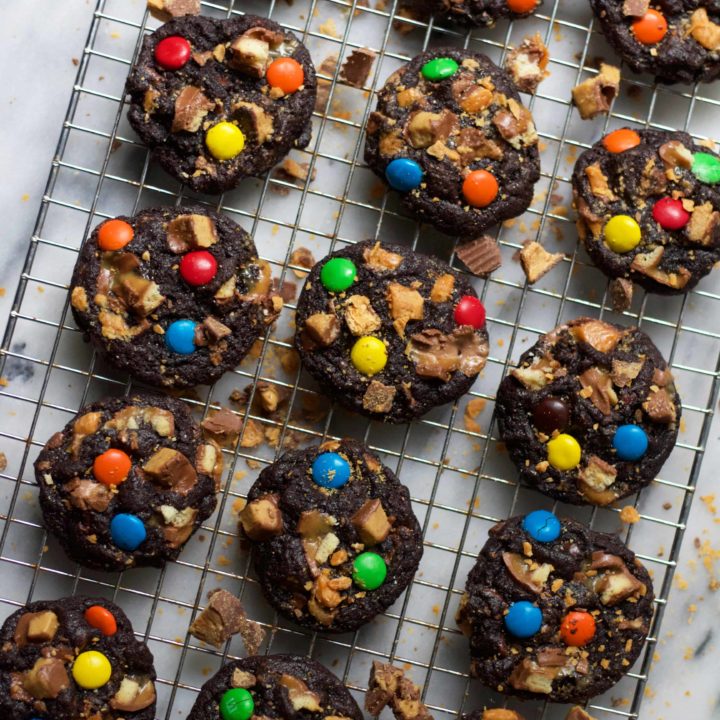 Dark Chocolate Candy Bar Cookies