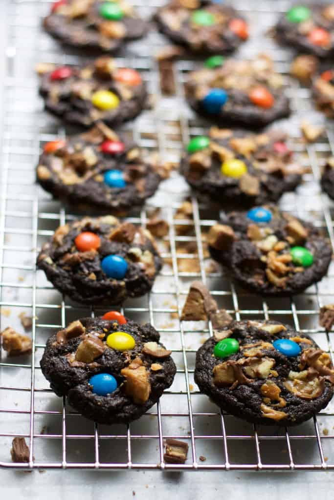 Dark Chocolate Candy Bar Cookies