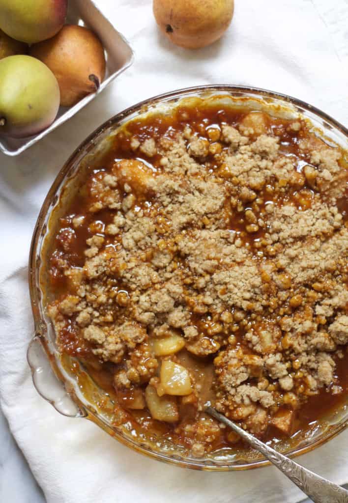 Pear Caramel Crisp