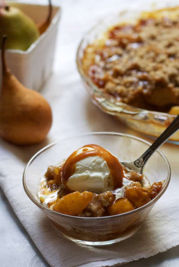 Pear Caramel Crisp