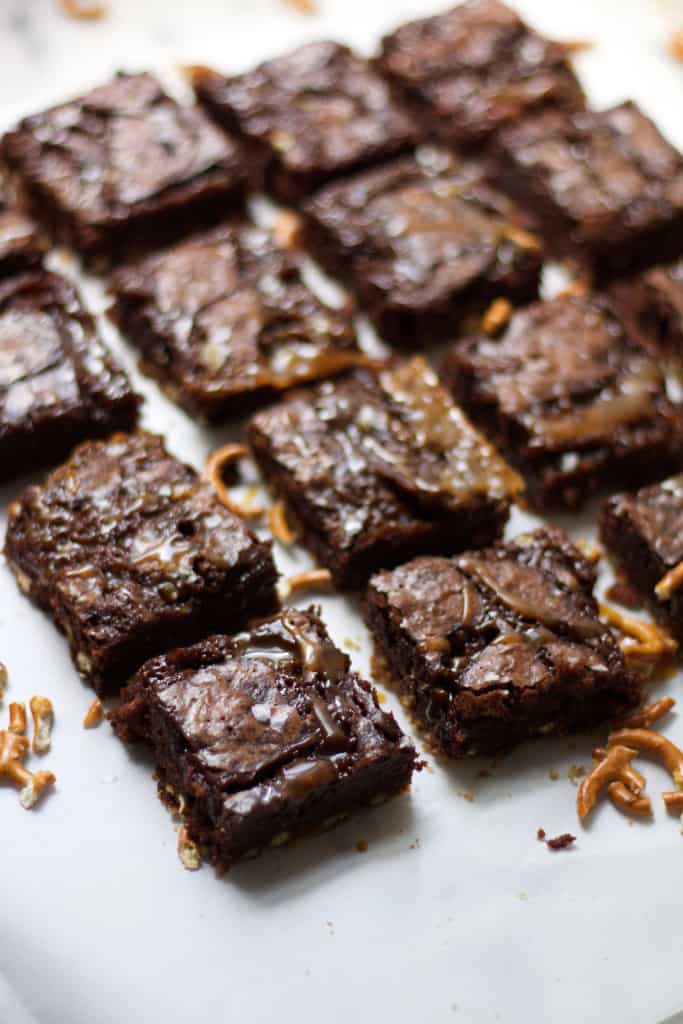 Salted Caramel Pretzel Brownies