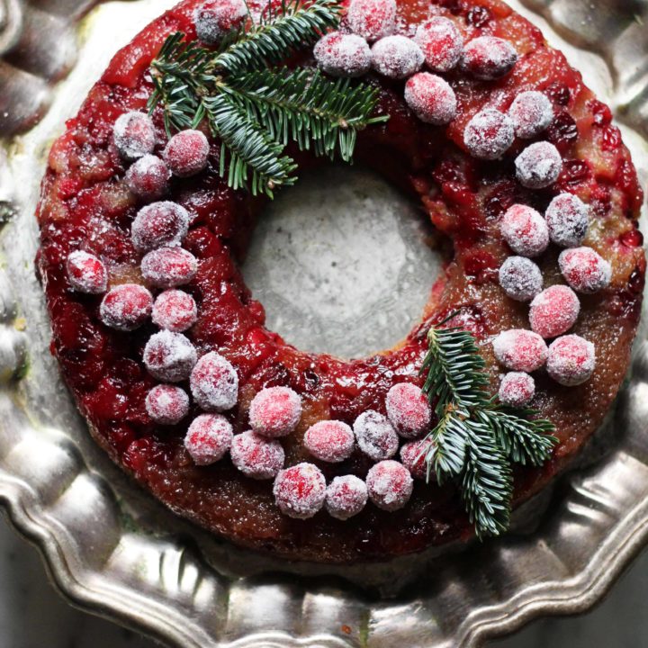 Cranberry Buttermilk Upside Down Cake