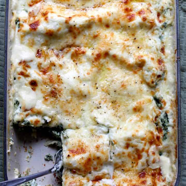 White Spinach Lasagna