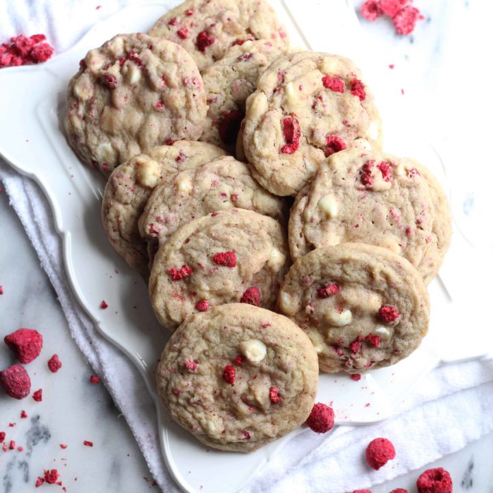 Lemon Raspberry White Chocolate Chip Cookies