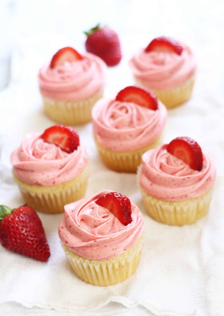 Strawberry Rhubarb Cupcakes