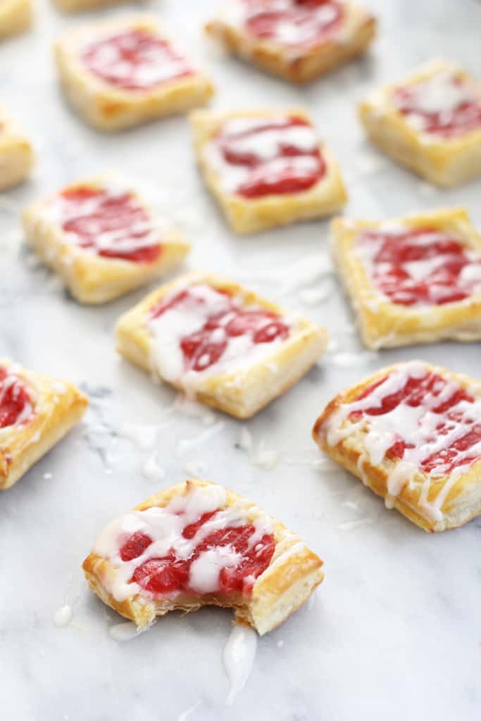 Strawberry Rhubarb Almond Danishes