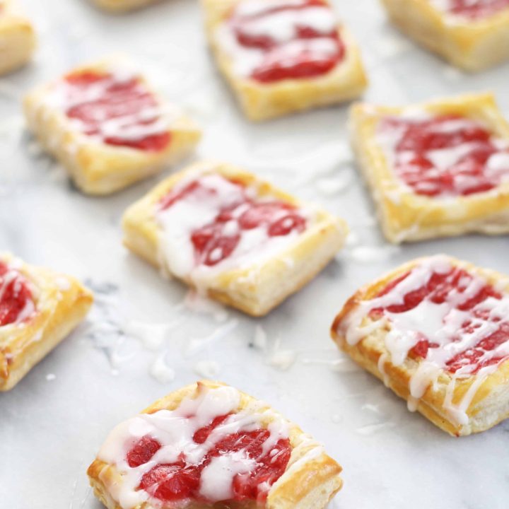 Strawberry Rhubarb Almond Danishes