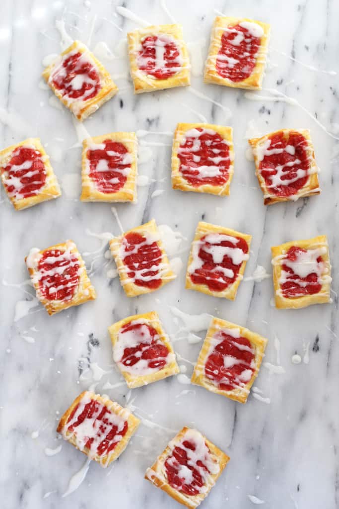 Strawberry Rhubarb Almond Danishes