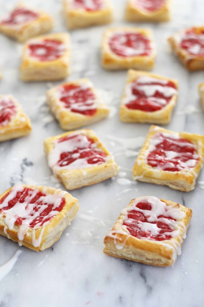 Strawberry Rhubarb Almond Danishes