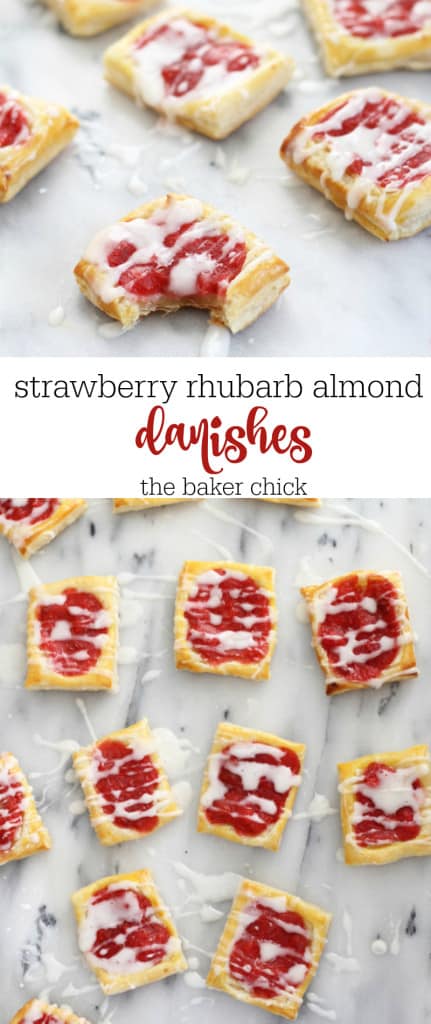 strawberry rhubarb almnd danishes