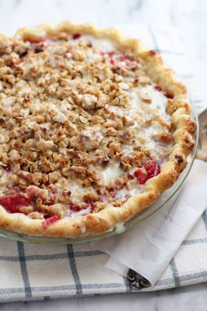 Raspberry Buttermilk Crumb Pie