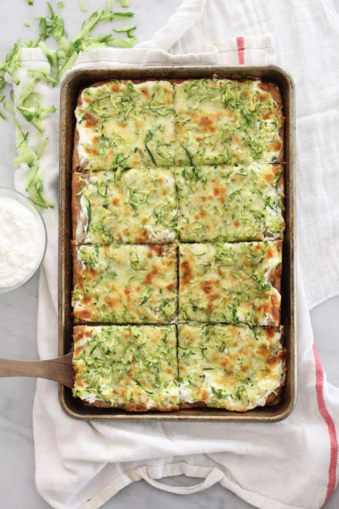 Cheesy Zucchini Pizza