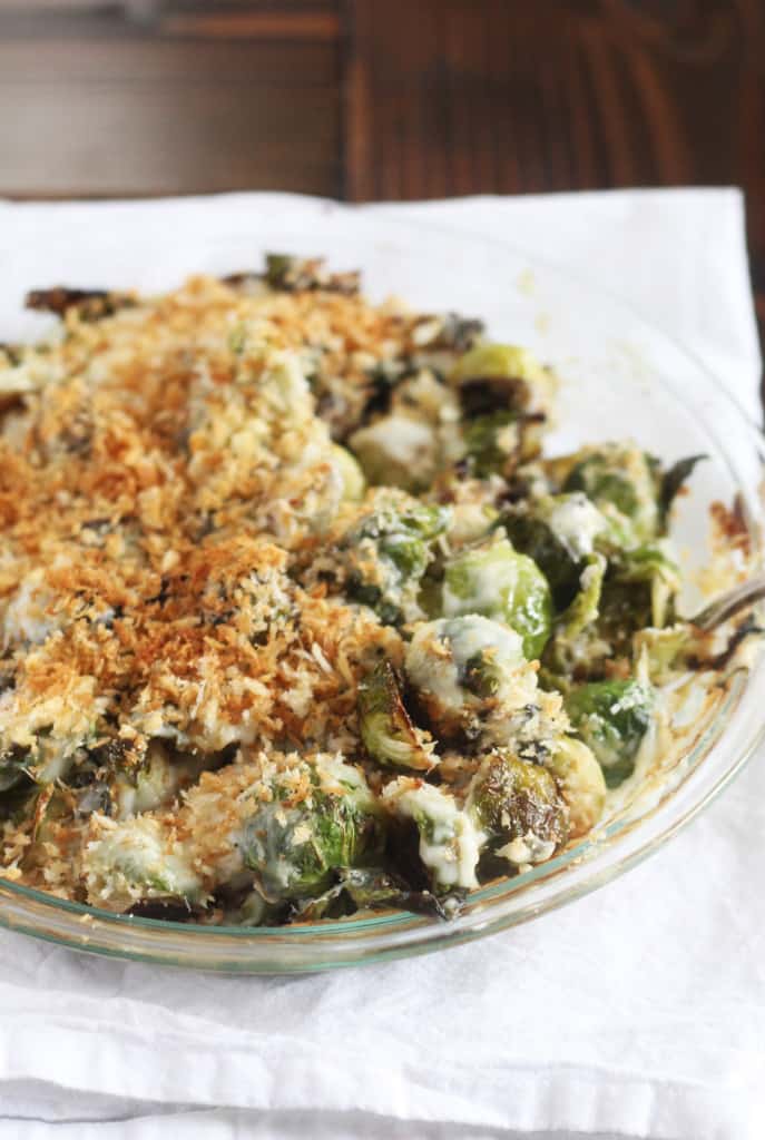 Crispy Brussel Sprouts Au Gratin