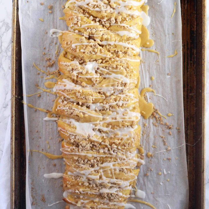 Pumpkin Cheesecake Braid - The Baker Chick