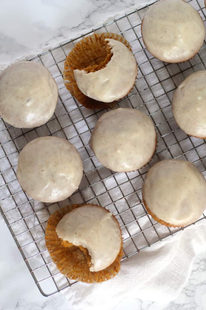 Pumpkin Muffins with Brown Butter Glaze
