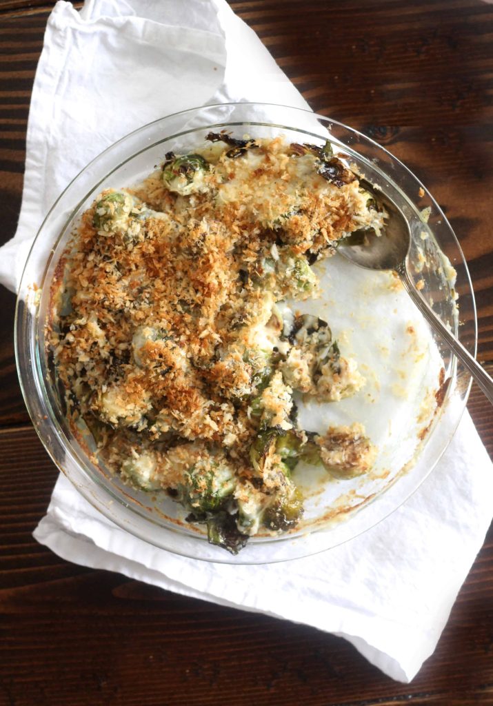 Crispy Brussel Sprouts Au Gratin