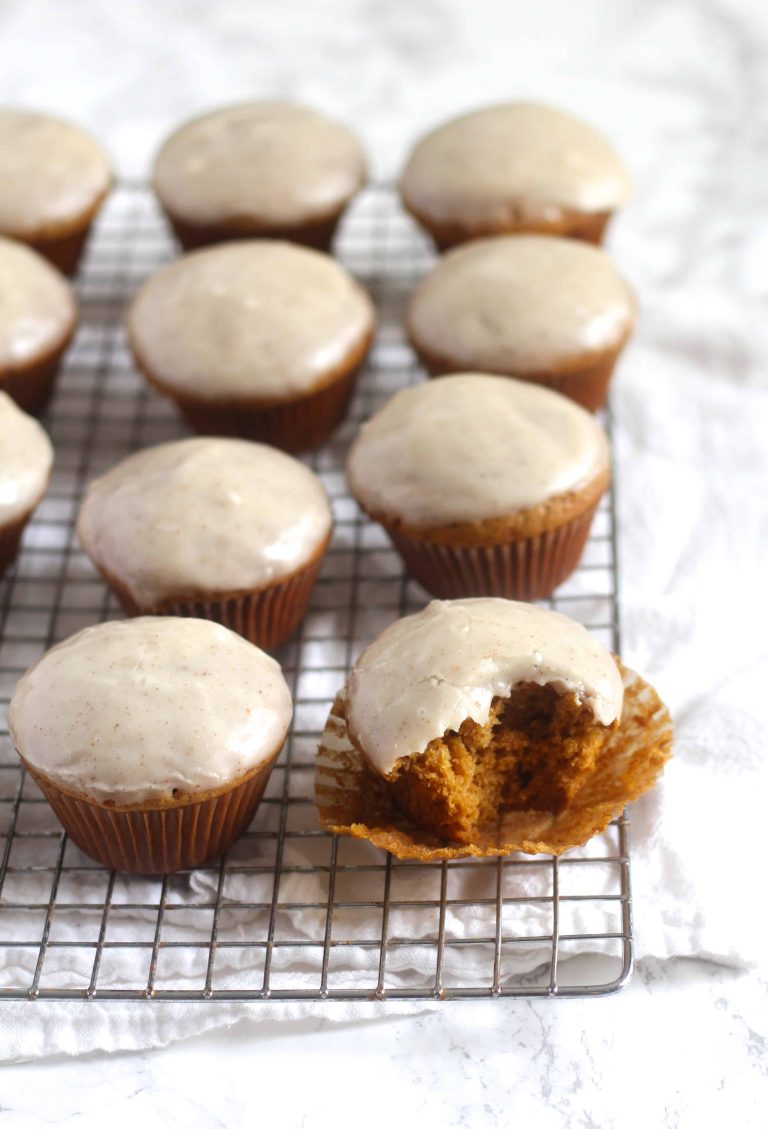 Pumpkin Muffins with Brown Butter Glaze