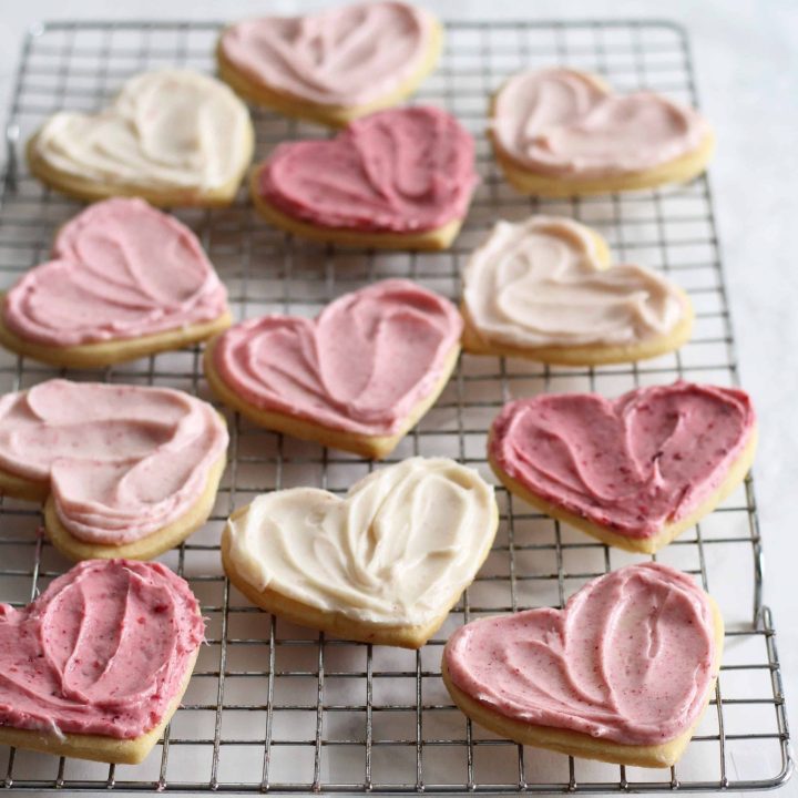 Ombré Raspberry Lemon Sugar Cookies