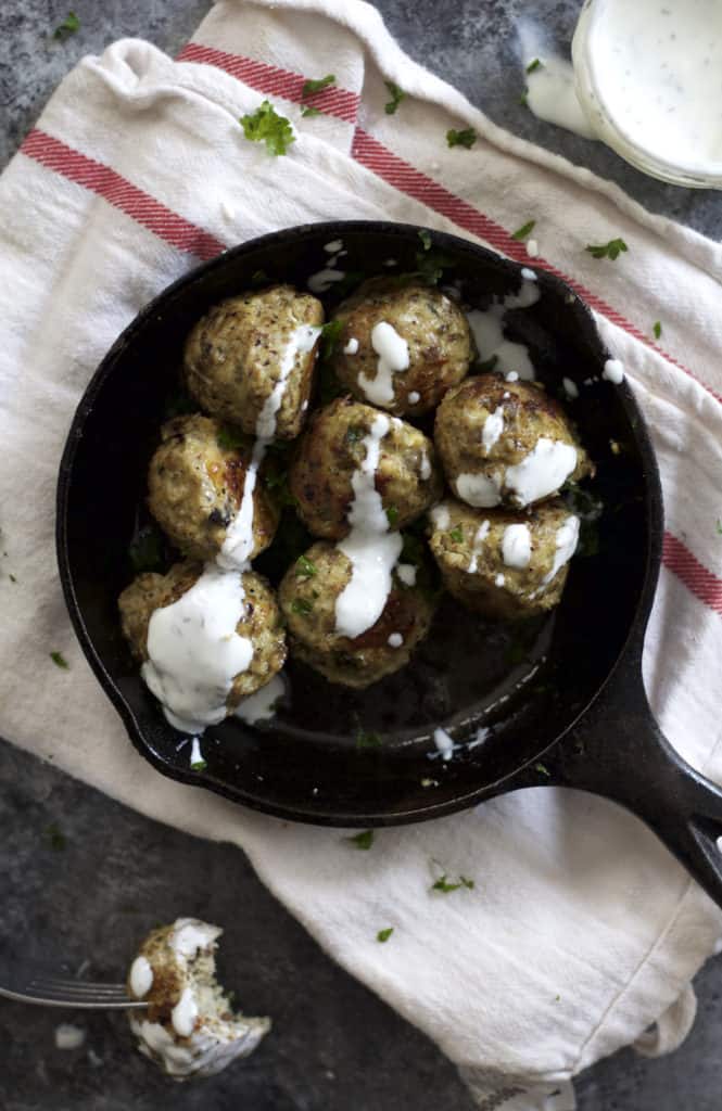 Greek Turkey Lentil Meatballs