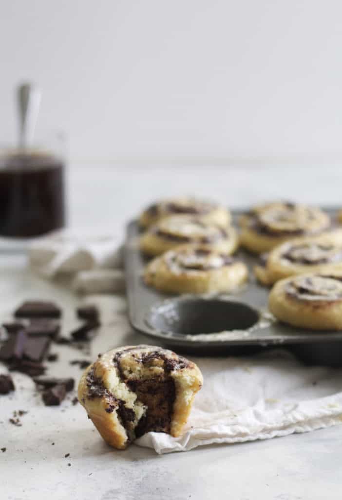 Dark Chocolate Swirl Buns