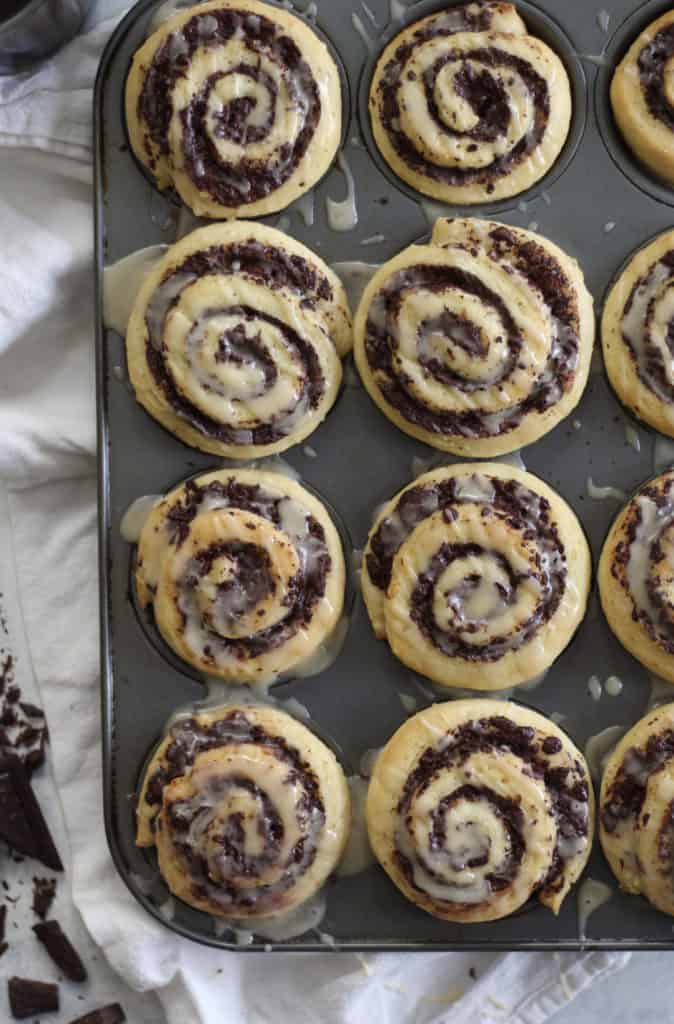 Dark Chocolate Swirl Buns