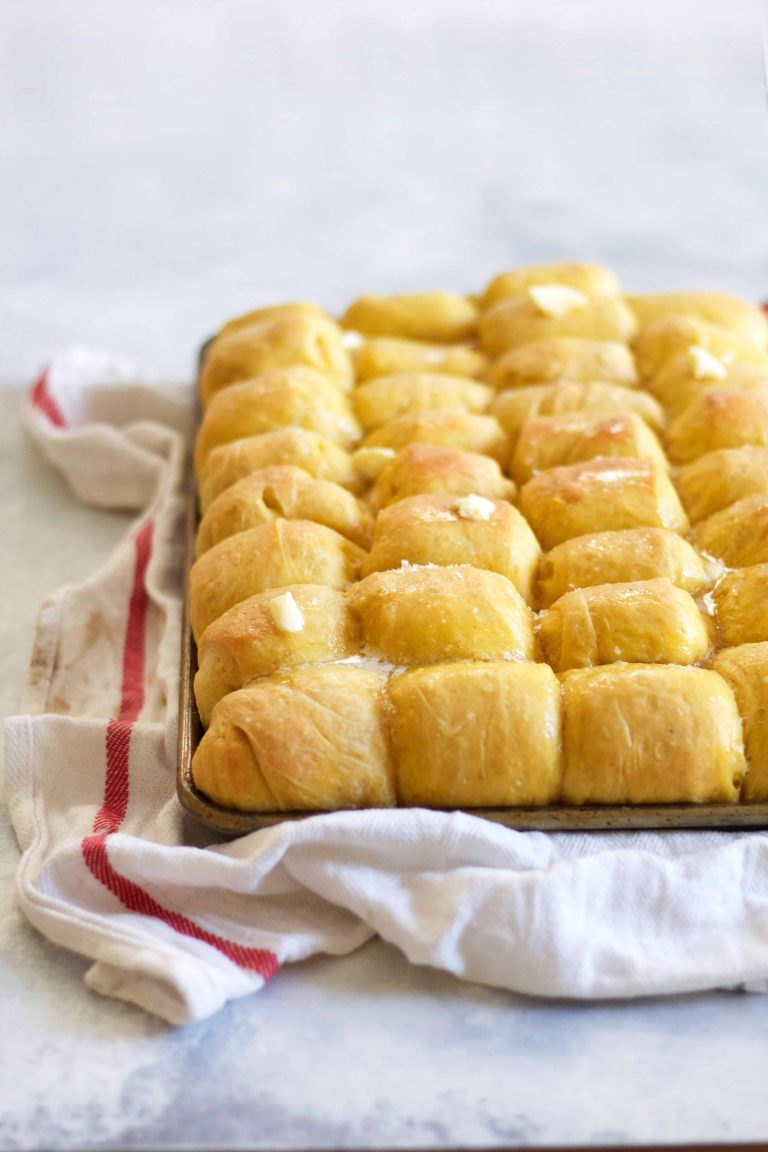 Pumpkin Parkerhouse Rolls