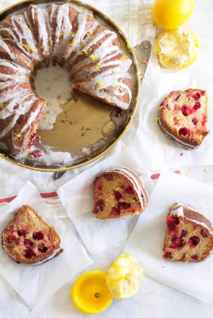 Cranberry Sour Cream Bundt Cake