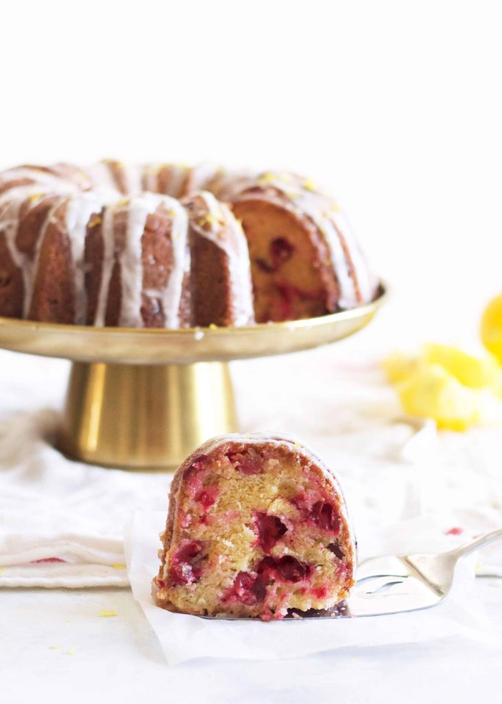 Cranberry Sour Cream Bundt Cake