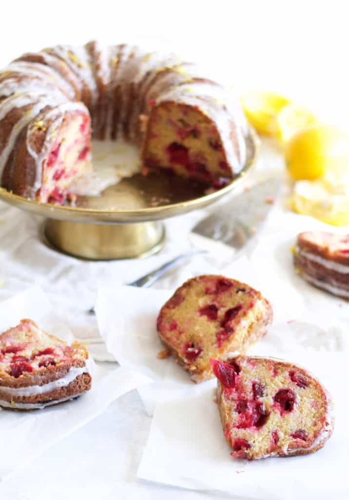 Cranberry Sour Cream Bundt Cake