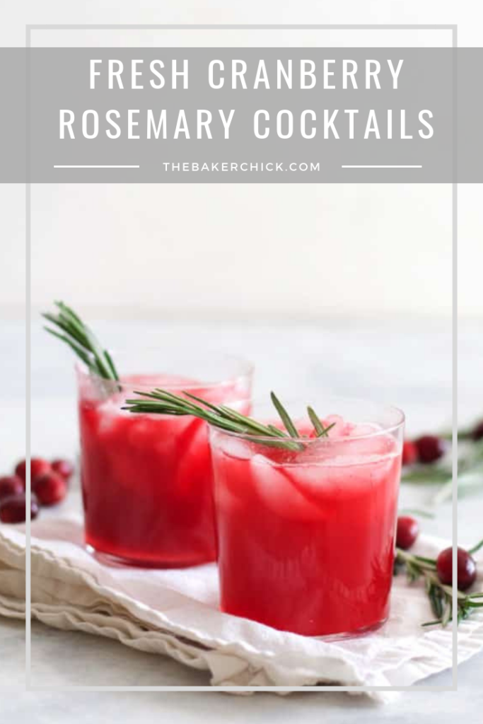 Fresh Cranberry Rosemary Cocktails